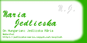 maria jedlicska business card